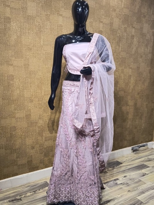 Dusty Rose Hand Work Lehenga