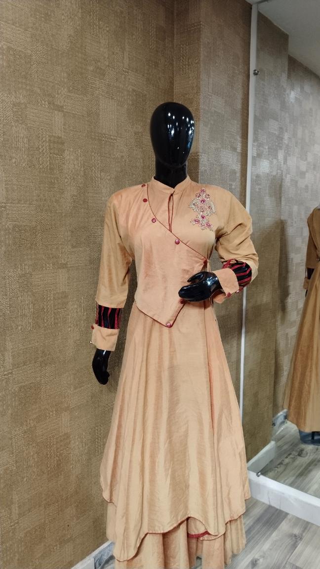 Beige Long-Sleeved Top